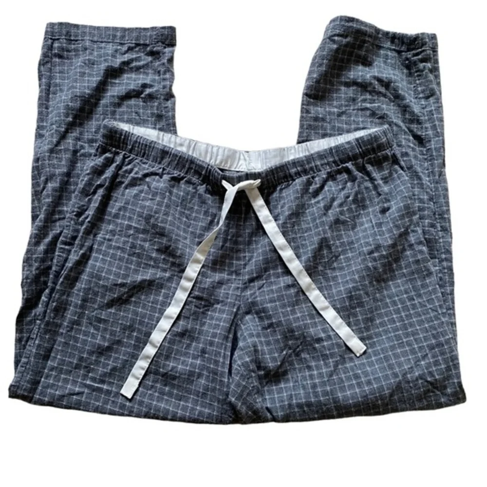 GILLIGAN & O’Malley Gray Cotton Plaid Pajama Pants Large NWOT